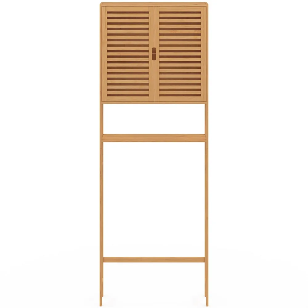 IDMarket Meuble étagère dessus WC placard bambou BEA