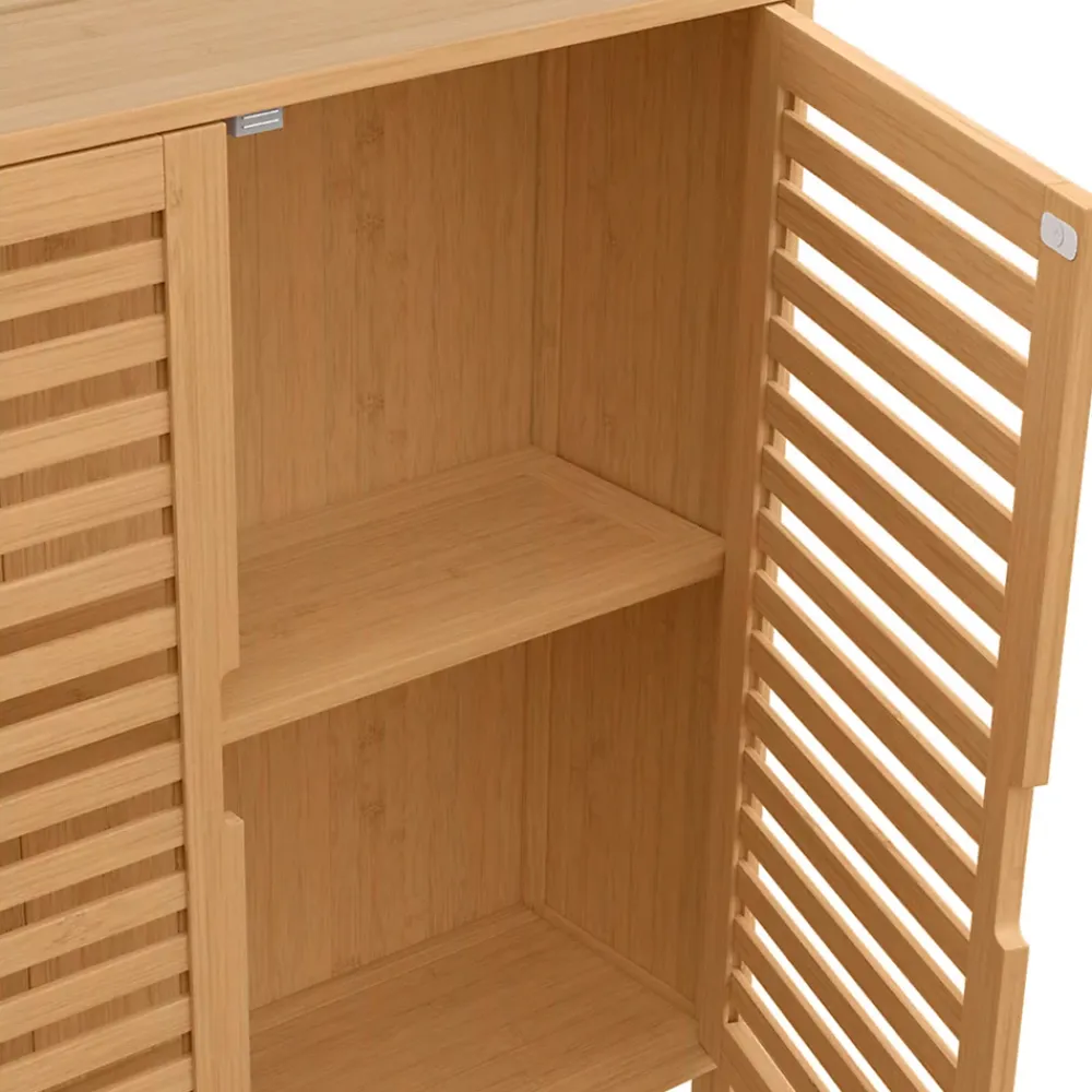 IDMarket Meuble étagère dessus WC placard bambou BEA