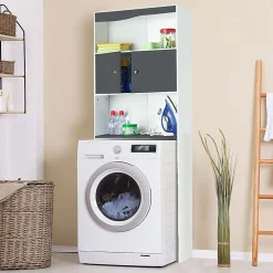 Meuble Wc|Ose Meuble étagère WC 2 portes effet bois