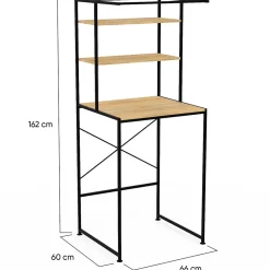 Armoire De Salle De Bains|IDMarket Meuble étagères de rangement dessus machine à laver DETROIT design industriel