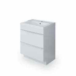 Meuble Vasque|GoodHome Meuble vasque à poser blanc l.60 cm Imandra + plan vasque blanc céramique Lana,