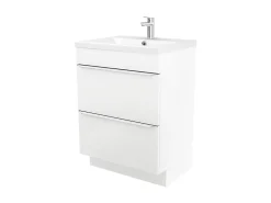 Meuble Vasque|GoodHome Meuble vasque à poser blanc l.60 cm Imandra + plan vasque blanc céramique Nira,
