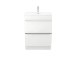 Meuble Vasque|GoodHome Meuble vasque à poser blanc l.60 cm Imandra + plan vasque blanc céramique Nira,