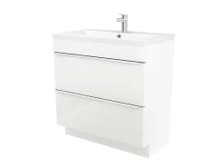 Meuble Vasque|GoodHome Meuble vasque à poser blanc l.80 cm Imandra + plan vasque blanc céramique Nira,