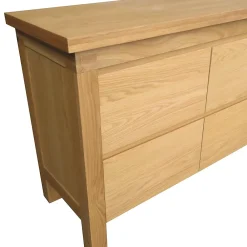 Meuble Buanderie|Cooke & Lewis Meuble vasque à poser l.120 cm chêne massif et plaqué chêne + plan de toilette stratifié effet chêne l.126 cm, Harmon
