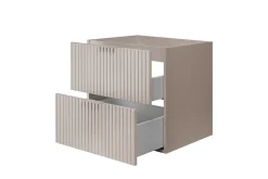 3xE Living Meuble vasque, Cachemire, 60 x 57 x 46 cm, poignée argentée, sans plateau