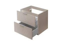 3xE Living Meuble vasque, Cachemire, 60 x 57 x 46 cm, poignée argentée, sans plateau