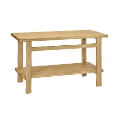 Homesight Meuble vasque en chêne massif vieilli l.140 x H.78 x P.50 cm, Taby