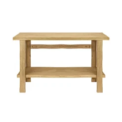 Homesight Meuble vasque en chêne massif vieilli l.140 x H.78 x P.50 cm, Taby