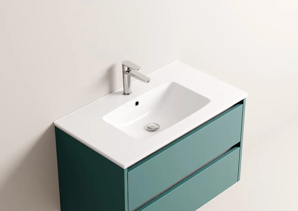 Meuble Vasque|Sanitaire Meuble vasque JUPITER 3.0 Bleu Canard 80 cm - SANS miroir