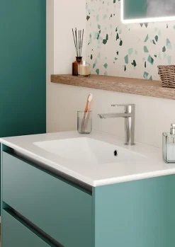 Meuble Vasque|Sanitaire Meuble vasque JUPITER 3.0 Bleu Canard 80 cm - SANS miroir