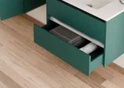 Meuble Vasque|Sanitaire Meuble vasque JUPITER 3.0 Bleu Canard 80 cm - SANS miroir