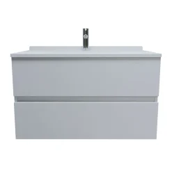 Meuble Vasque|Cuisibane Meuble vasque L 90cm P 55cm ROMY - Blanc brillant