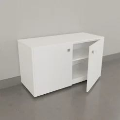 Ensemble Meuble De Salle De Bains|Cuisibane Meuble vasque PMR EPURE 90 cm avec miroir led Elégance et caisson roulant - Blanc brillant