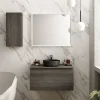 Meuble Buanderie|Ipiemme SRL Meuble vasque suspendu effet chêne Metz l.90 cm + plan de toilette effet chêne Metz, Pura+