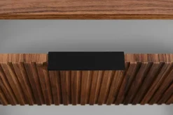 Lave-Mains|3xE Living Meuble vasque suspendu pour salle de bain, chêne noyer, 80,4 x 51,7 x 41,5 cm