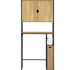 IDMarket Meuble WC 3 en 1 avec armoires de rangement DETROIT design industriel