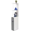 Meuble Wc|Facility'S Meuble WC effet bois avec 2 portes grises