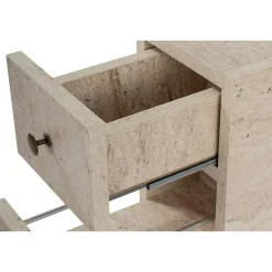 Pier Import Meuble WC effet travertin, 2 tiroirs 1 porte MARFA