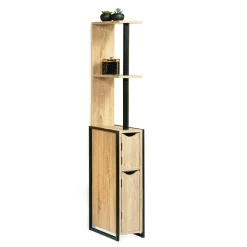 Facility'S Meuble WC en bois et métal - 18 x 30 x 119 cm - FACILITYS