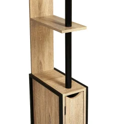 Facility'S Meuble WC en bois et métal - 18 x 30 x 119 cm - FACILITYS