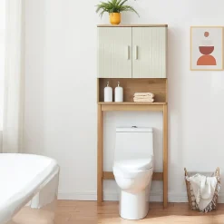 Meuble Wc|[En.Casa] Meuble WC Ferrersp 160 x 63 x 20 cm effet chêne sable naturel en.casa