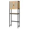 [En.Casa] Meuble WC Tervola 172 x 63 x 27 cm noir naturel en.casa