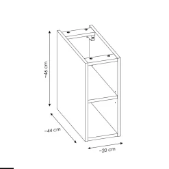 Meuble Vasque|Otitec Meubles sous vasque - 100 cm - avec Vasque à poser et Plan - BOLD OAK