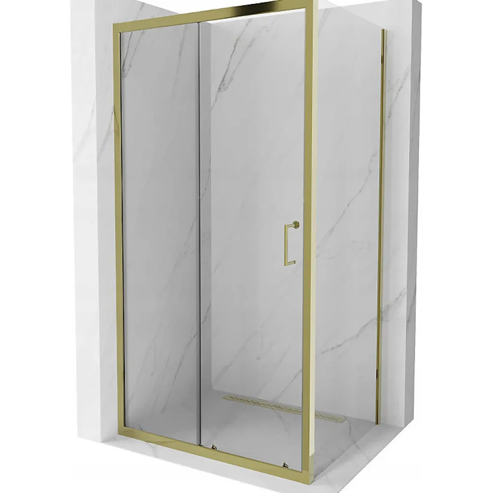 Paroi De Douche|Mexen Apia cabine de douche coulissante 100 x 90 cm, transparent, or - 840-100-090-50-00