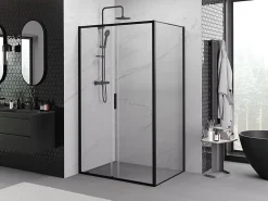 Cabine De Douche|Mexen Exo cabine de douche coulissante 110 x 70 cm, transparent, noire - 8151-110-070-70-00