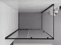 Cabine De Douche|Mexen Exo cabine de douche coulissante 110 x 70 cm, transparent, noire - 8151-110-070-70-00