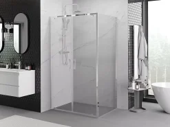 Paroi De Douche|Mexen Exo cabine de douche pivotante 100 x 75 cm, transparent, chrome - 8182-100-075-01-00