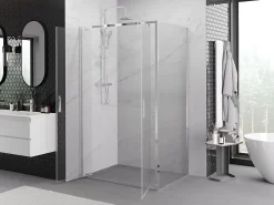 Paroi De Douche|Mexen Exo cabine de douche pivotante 100 x 75 cm, transparent, chrome - 8182-100-075-01-00