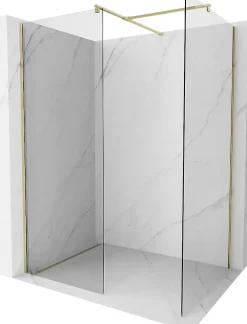 Mexen Kioto cloison de douche Walk-in 160 x 80 cm, transparent, doré - 800-160-202-50-00-080