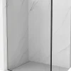 Cabine De Douche|Mexen Kioto L paroi de douche Walk-in 50 x 200 cm, cadre noir, nickel brossé - 800-050-103-97-70
