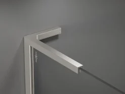 Cabine De Douche|Mexen Kioto L paroi de douche Walk-in 50 x 200 cm, cadre noir, nickel brossé - 800-050-103-97-70