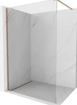 Paroi De Douche|Mexen Kioto paroi de douche Walk-in 120 x 200 cm, transparent 8 mm, cuivre brossé - 800-120-101-65-00
