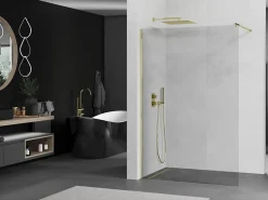 Paroi De Douche|Mexen Kioto paroi de douche Walk-in 160 x 200 cm, transparent 8 mm, doré - 800-160-101-50-00