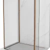 Cabine De Douche|Mexen Kioto paroi de douche Walk-in 120 x 110 x 30 cm, cadre noir, or rose - 800-120-110-221-60-70-030