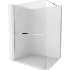 Paroi De Douche|Mexen Kioto+ paroi de douche avec étagère Walk-in 90 x 200 cm, rainure, chrome - 800-090-121-01-09