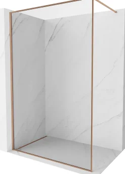 Mexen Kioto-F paroi de douche Walk-in avec cadre 50 x 202 cm, transparent 8 mm, cuivre brossé - 800-050-104-65-00