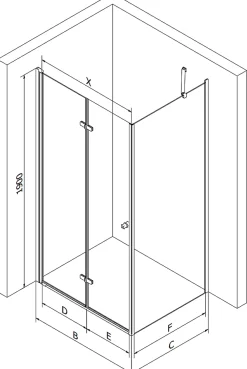 Cabine De Douche|Mexen Lima cabine de douche pliable 120 x 70 cm, transparent, chrome - 856-120-070-01-00