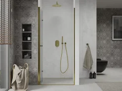 Porte De Douche|Mexen Lima porte de douche pliable 90 cm, transparent, doré - 856-090-000-50-00