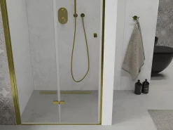 Mexen Lima portes de douche pliantes 100 cm, transparentes, dorées - 856-100-000-50-00