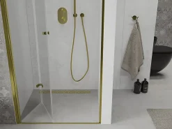 Mexen Lima portes de douche pliantes 100 cm, transparentes, dorées - 856-100-000-50-00