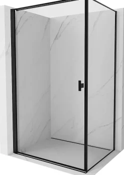 Mexen Mist-B cabine de douche pivotante gauche 100 x 85 cm, cadre noir, noir - 8A2T-100-085-70-70-L