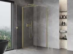 Mexen Mist-B cabine de douche pivotante 100 x 100 cm, transparent, or brossé - 8A2T-100-100-55-00