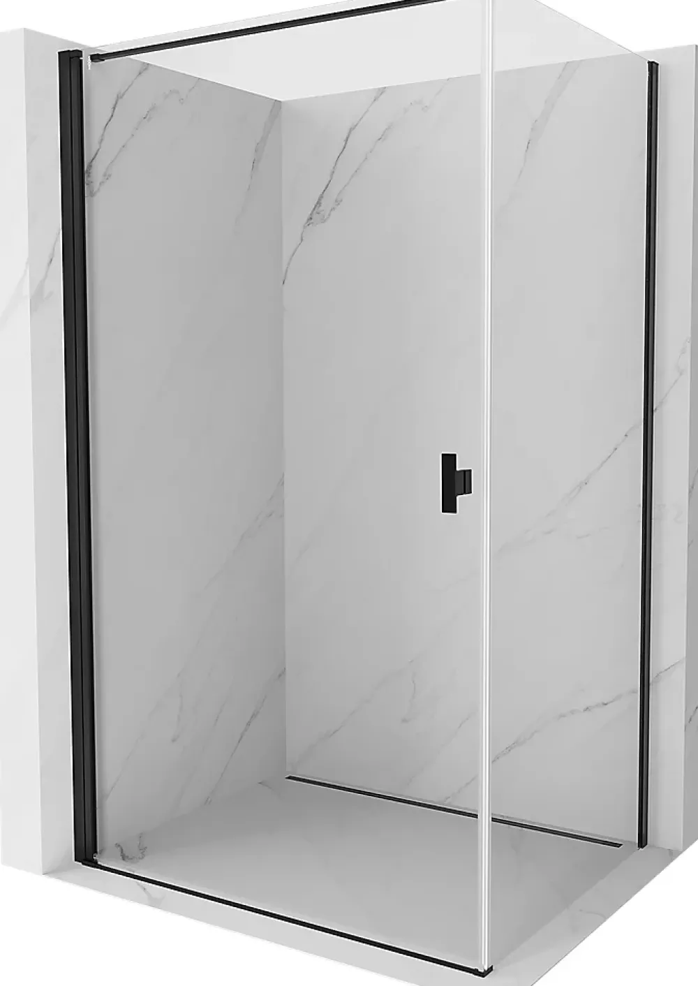 Mexen Mist-B cabine de douche pivotante 100 x 120 cm, transparent, noir - 8A2T-100-120-70-00