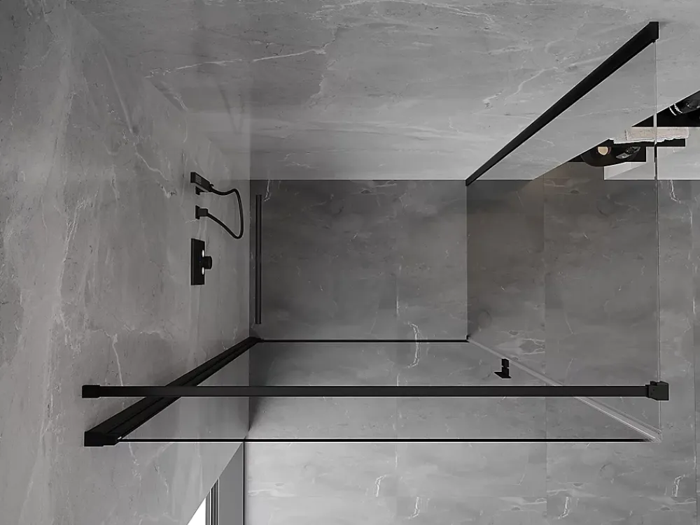 Mexen Mist-B cabine de douche pivotante 100 x 120 cm, transparent, noir - 8A2T-100-120-70-00