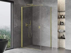 Mexen Mist-B cabine de douche pivotante 80 x 100 cm, transparent, or brossé - 8A2T-080-100-55-00